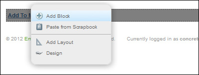 Add Block to the page to contain the form