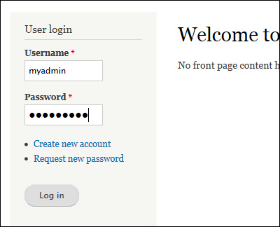 Login to Your Drupal Panel